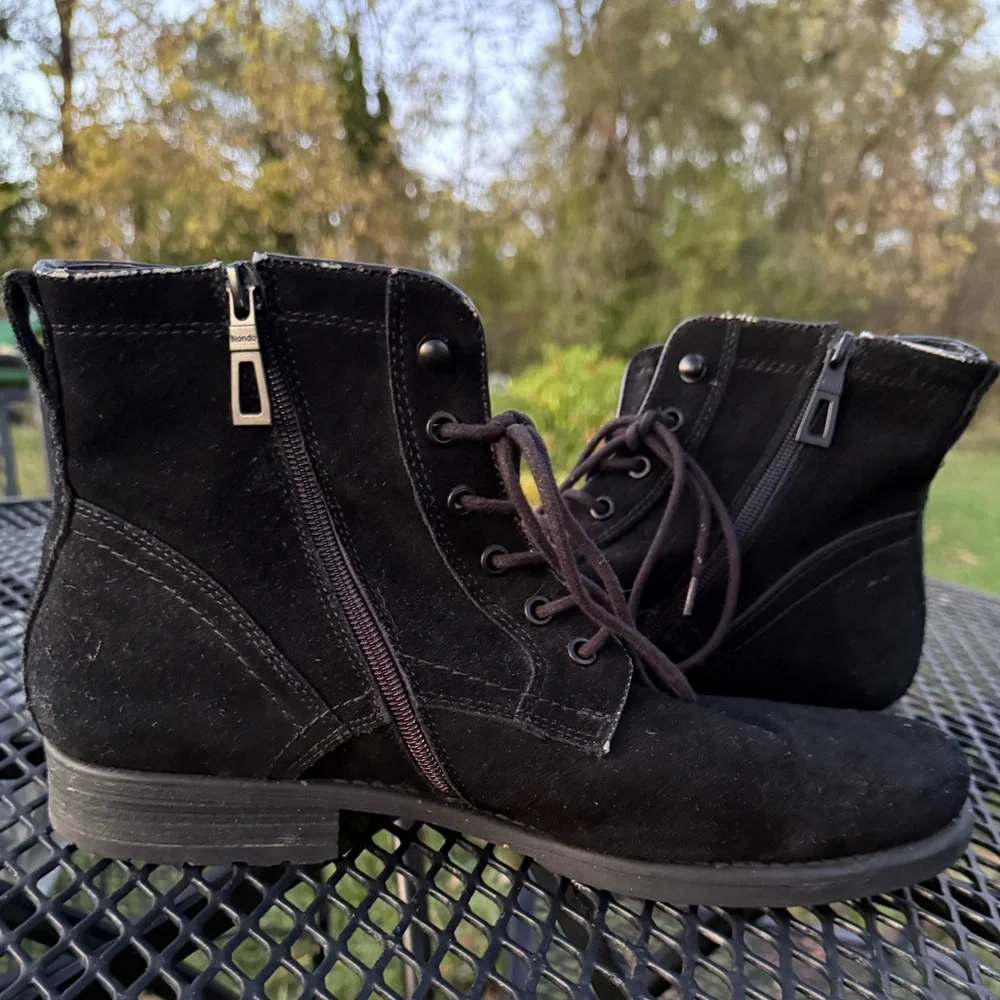 Blondo Canada Peter Waterproof Suede Plain Toe Black Boot Men’s Size 13